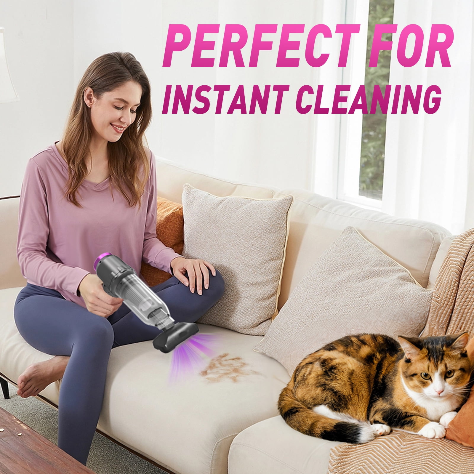 Loheer Car Vacuum Cleaner, 16000PA Portable Handheld Vacuum Cordless, with Brushless Motor, Grey Loheer Car Vacuum Cleaner, 16000PA Portable Handheld Vacuum Cordless, with Brushless Motor, Grey - Image 8