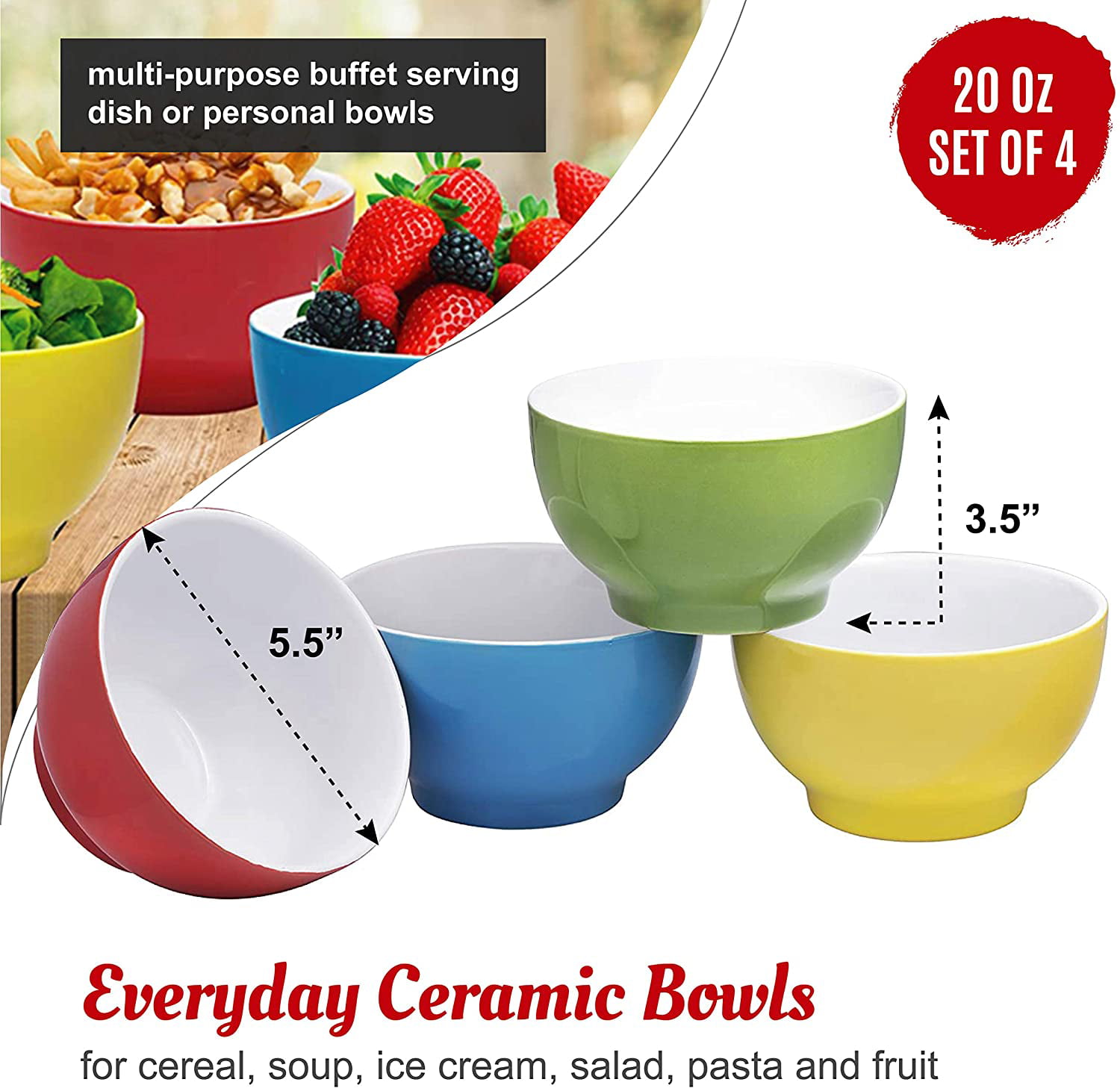 Set of 3 Ceramic Snack Nut Dip Serving Dish Bowl Design 1