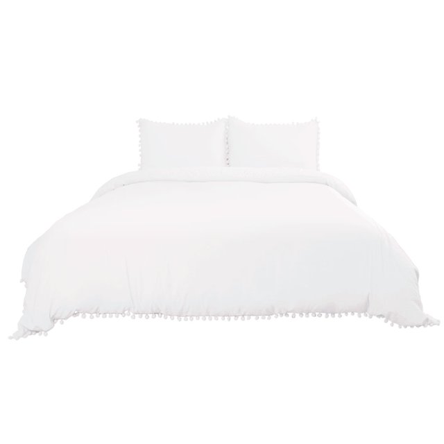Conjunto Cobertor de Almohadón Unique Bargains King Blanco