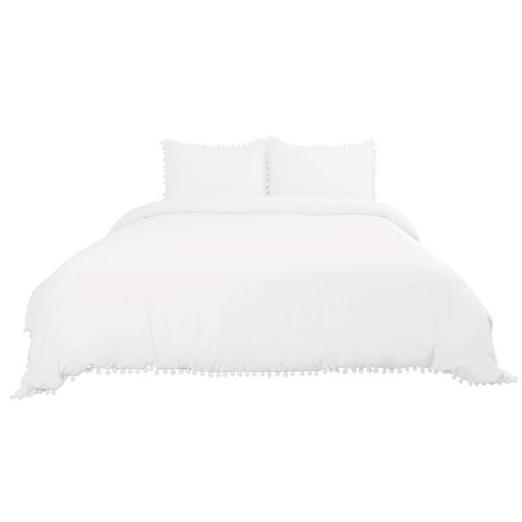 Conjunto Cobertor de Almohadón Unique Bargains King Blanco