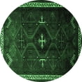 thumbnail image 1 of Ahgly Company Indoor Round Persian Emerald Green Traditional Area Rugs, 4' Round, 1 of 4