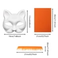 thumbnail image 3 of 6PCS Paper Therian Cat Set - DIY Gear Including Blank Fabrics Brushes Mesh Sheets Glowing Paint for Halloween and Parties, 3 of 9