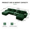 thumbnail image 6 of Modern U-Shaped Modular Sectional Sofa for Living Room, Corduroy Fabric 4-Seater Couch with Deep Seat and 2 Movable Ottomans, Tufted Design No Assembly Required, 6 of 9