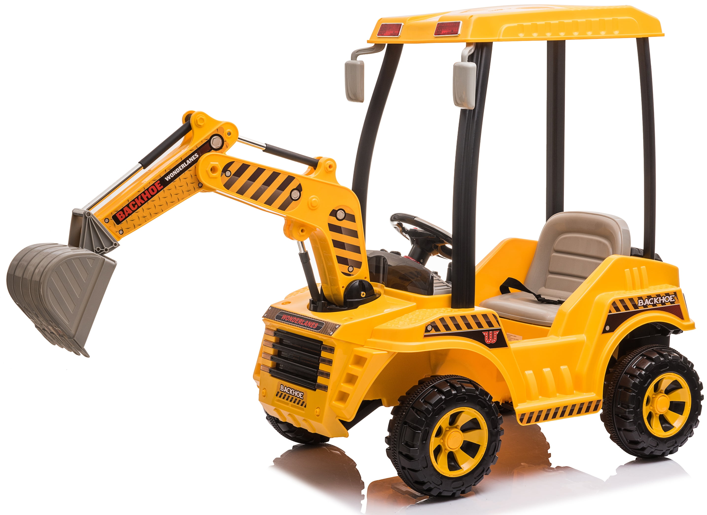Wonderlanes Construction Backhoe Ride On with Motorized Arm