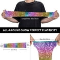 thumbnail image 3 of Yiaed Glitter Rainbow Print Arm Sleeves,Cooling UV Sun Protection Sports Compression for Men/Women, 3 of 6