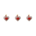thumbnail image 1 of Langgg Keyring Keyholder DIY Small Decorative Purse Pendent Multipurpose Sweet Gift Workmanship Bag Decor Heart Keychain Red 3Set, 1 of 6