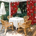 thumbnail image 4 of Outdoor Curtains for Patio Waterproof, Red Christmas Outdoor Privacy Panels Grommet, Xmas Tree Snowflake Stars Farmhouse Blackout Outside Curtains for Porch/Cabana/Pergola/Gazebo 54"x95", 2 Panels, 4 of 8
