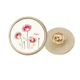 thumbnail image 1 of Planta decoracion pintura flores de amapola broche de oro metálico circular Unbranded 2.7 cm, 1 of 3