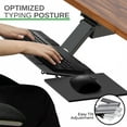 thumbnail image 6 of Adjustable Sit Stand Keyboard Tray Under Desk – Ergonomic Slide-Out Keyboard Drawer with Height & Tilt Adjustment, 360° Swivel, and Mouse Pad, 6 of 9