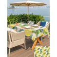 thumbnail image 5 of Outdoor Tablecloth with Umbrella Hole for Patio/Picnic/Party/Camping, Summer Lemon Waterproof Table Cloth Rectangle Table Cover Washable, Green Tropical Botanical Palm Leaves Rustic (52"x 70"), 5 of 8
