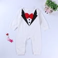 thumbnail image 2 of Coerni Toddler Kids Baby Boys 1st Christmas Outfit Gentleman Long Sleeve Jumpsuit 3 6 12 Months Toddler Fall Winter Clothes, 2 of 9