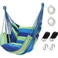 thumbnail image 6 of Hanging Hammock Chair Swing with Pocket, Max 300LBS Durable Rope Hanging Chair for Outdoor Indoor Bedroom Patio Yard, 6 of 10