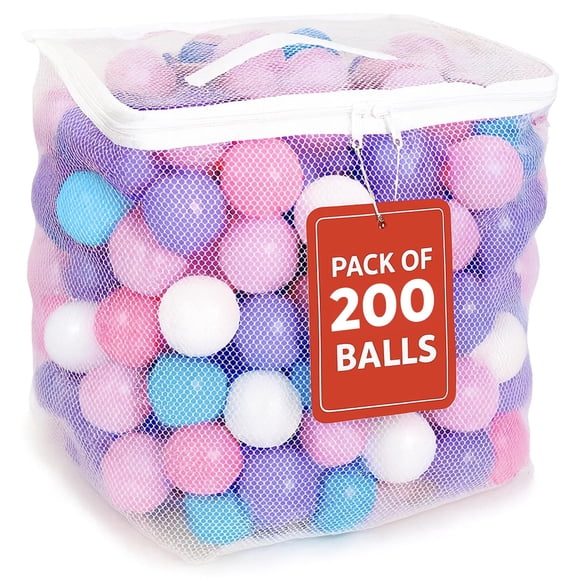 Pelotas de juego MW SPORTS 200 piezas pastel 5,8 cm libres de BPA
