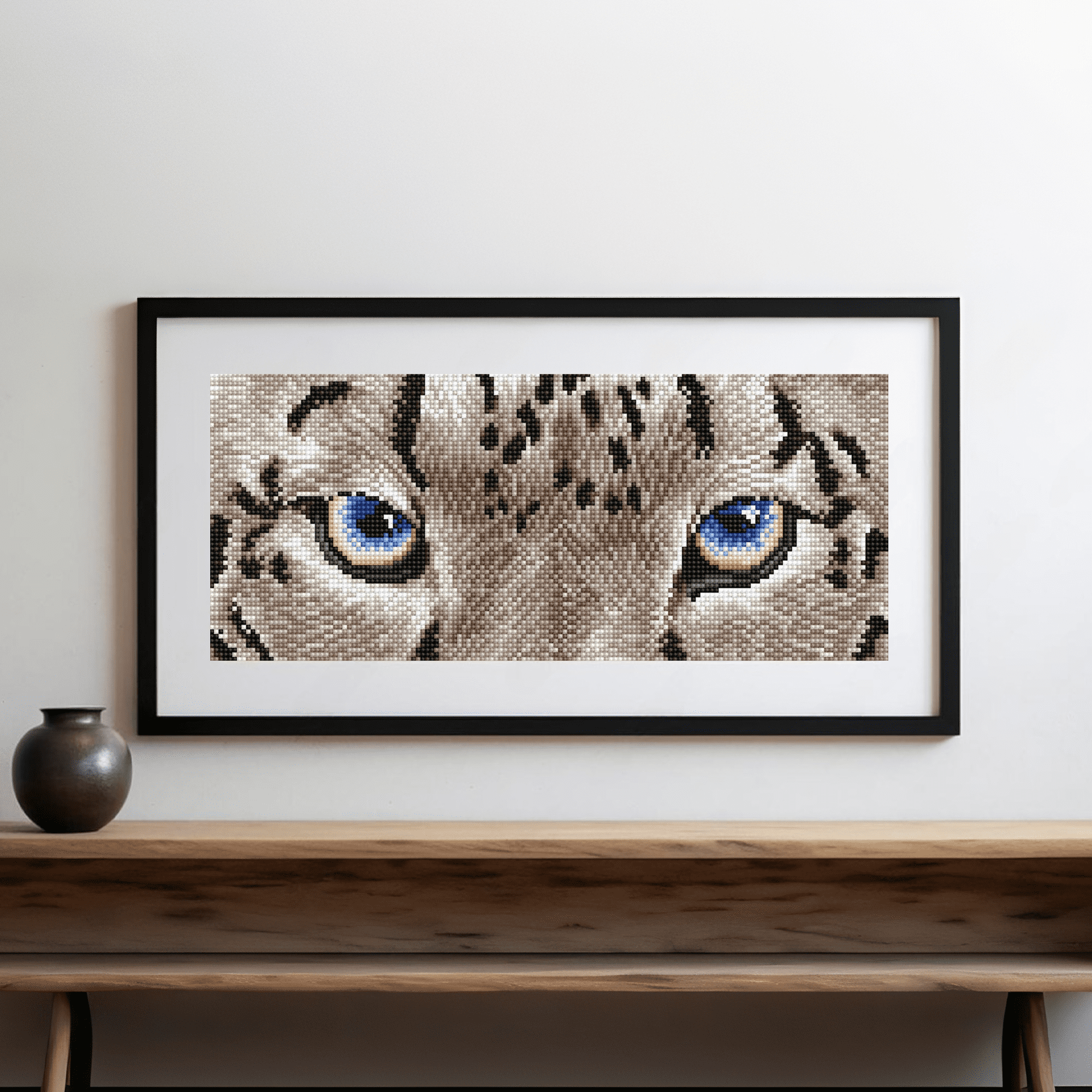 Diamond Dotz Snow Leopard Animal Diamond Painting Kits for Adults - Diamond Art Kits a Relaxing Creative Craft Kit with Dotz Gems 16"x7"