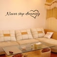 thumbnail image 2 of Openpig Motivational Wall Decal - Removable PVC Sticker with "Never Stop Dreaming" Quote and Colorful Words - Inspirational Wall Art for Kids Bedroom or Study Room, 2 of 5