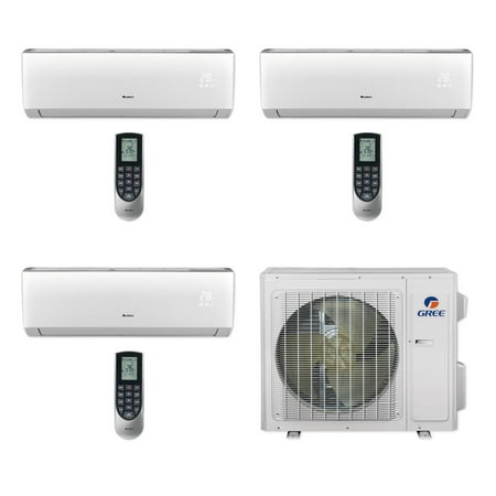 Gree MULTI24CLIV302 - 24,000 BTU Multi21+ Tri-Zone Wall Mount Mini Split Air Conditioner Heat Pump 208-230V