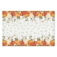 thumbnail image 3 of 4 Pieces Place Mat Linen Durable Table Placemats Welcome Autumn Maple Leaf Pumpkins Dinner Mats for Outdoor Tables Desk Kitchen, 3 of 7