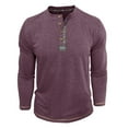 thumbnail image 6 of Youthup Men's Casual Henley Long Sleeve T-Shirt with Four-Button Detail & Color Block Design for Daily Wear, 6 of 10