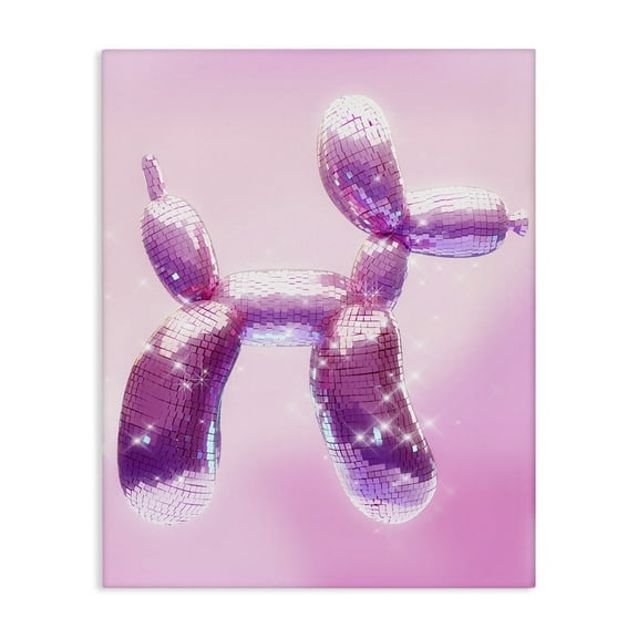 Stupell Industries Fun Disco Balloon Animal Abstract Painting Wrapped Canvas Art Print Wall Art, 16 x 20