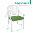 thumbnail image 7 of VIVIJASON 2-Piece Outdoor Bistro Dining Cushioned Chairs, Patio Cast Aluminum Dining Chairs, Patio Bistro Chair Set for Balcony, Lawn, Garden, Backyard, White, 7 of 7