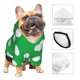 thumbnail image 3 of Fotbe Green And White Polka Dot Sudadera con Estampado para Perros Pequeños – Suéter con Capucha para Mascotas, Tela Suave de Forro Polar con Bolsillo-Medium, 3 of 7