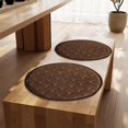 thumbnail image 4 of Oneshrt Round Chair Cushion, Thickened Memory Foam Pads, Non Slip Velvet Cushion, Slow Rebounds Buttock Cushion for Living Room, Office, Car (Round - Coffee, 15.75x15.75 in), 4 of 7