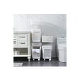 thumbnail image 5 of Hanamya 3-Piece Modern Plastic Laundry Hamper & Basket Set in White, 5 of 7