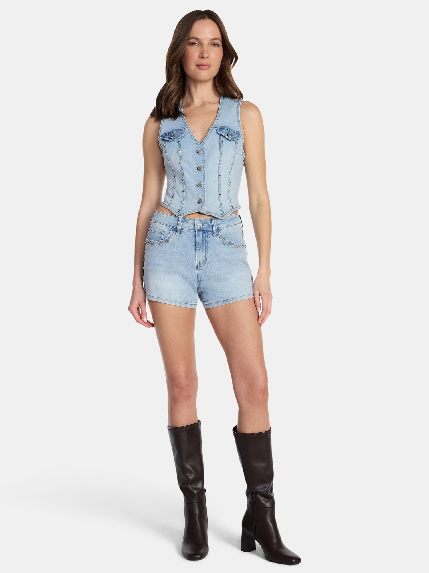 Madden NYC Women's Studded Vest, Sizes XXS-XXL