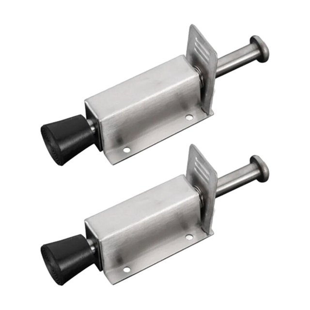 Tope de puerta telescópico de 2 piezas con tornillos, tope de puerta telescópico con resorte, 14cm