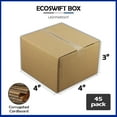 thumbnail image 5 of EcoSwift Brand Premium 4x4x3 Cardboard Boxes Mailing Packing Shipping Box Corrugated Carton 23 ECT, 4"x4"x3", Brown, 45-Pack, 5 of 6