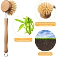 thumbnail image 4 of Zhuge 1psc dish Brushes Wooden Kitchen Brushes with Handle Wood - Wooden Pan & Pot Cleaning Brush with Replaceable Head, 4 of 5