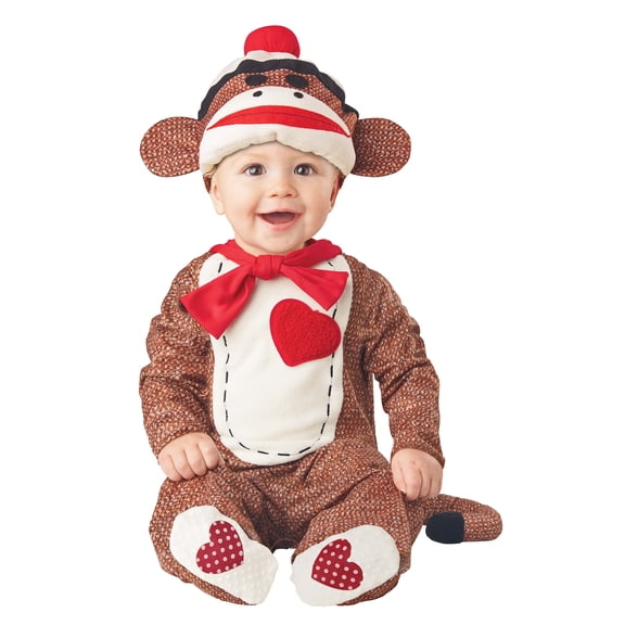 Sock Monkey Halloween Costume for Infant, Size 6-12M, by Way to Celebrate