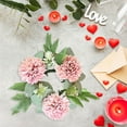 thumbnail image 6 of Pillar Candle Wreath Greenery Wreath Boho Candle s Mini Wreath Pillar Candleholder for Pillars Wedding Centerpieces Pink, 6 of 9