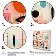 thumbnail image 3 of Designart "Pink Blue Mid Century curious Wonders IV" Mid-century Canvas Print, 3 of 5