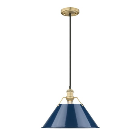 

Orwell 1-Light Pendant in Brushed Champagne Bronze with Matte Navy