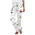 thumbnail image 2 of Hrsba Mens Sleep Pants,Print Casual Pajama Shorts Soft Summer Home Pants Loose Cut Homewear Sleep Bottoms for Men, 2 of 5