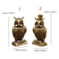 thumbnail image 3 of Brass Figurines Owl Statues Shelf Decors Accent Owl Decorative Objects Tabletop Centerpieces for Home Decors, 3 of 8
