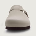 thumbnail image 4 of Crestar Genuine Suede Clogs for Women Men, Cork Footbed Leather Mules Potato Shoes Slip on with Arch Support, Stone, 4 of 7