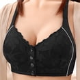 thumbnail image 2 of GUACER Womens Plus Size Bra Front Closure Elegant Lace Wirefree Bralette, Breathable Full Coverage Support Bra, 2 of 5