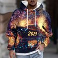 thumbnail image 1 of Sudadera con capucha para hombre, con cordón ajustable, bolsillos, estampado, jersey de manga larga, blusa de poliéster para hombre, 1 of 5