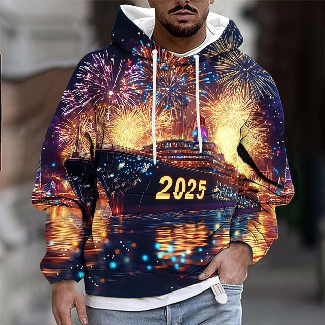 Sudadera con capucha para hombre, con cordón ajustable, bolsillos, estampado, jersey de manga larga, blusa de poliéster para hombre