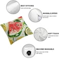 thumbnail image 4 of BANET Throw Pillow Covers Fruit Cushion Cover Case Green Decorative Outdoor Home Decor Pillow Cases 24x24in, 4 of 5
