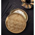 thumbnail image 4 of Dumpling Steamer , With Traditional Design , 2 Tier , Bamboo Basket , Kit Large , Vegetable Steamer Basket , For Cooking Your Favorite Bun Steamer ,Bamboo Steamer 10 Inch ,Steam Basket Bamboo, 4 of 5