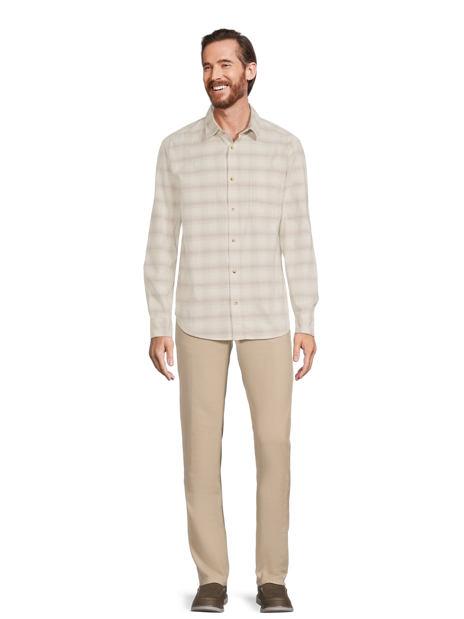 George Men's Corduroy Shirt with Long Sleeves, Sizes S-3XL