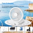 thumbnail image 4 of Portable Handheld Fan, Foldable Pocket Fan with 3000 mAh Battery, Mini Desk Fan, Rechargeable USB Fan, 3 Speed Wind, Personal Small Fan, Strong Airflow, Super Quiet, for Girl, Women, Outdoor, Indoor, 4 of 6