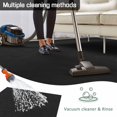 thumbnail image 5 of Black Pure Color Outdoor Rug for Patio/Deck/Porch, Non-Slip Large Area Rug 6 x 9 Ft, Aesthetics Contemporary Luxury Indoor Outdoor Rugs Washable Area Rugs, Reversible Camping Rug Carpet Runner, 5 of 8