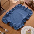 thumbnail image 7 of KGJQ Placemat with Ruffle Edge, Heat Resistant Table Mat, Rectangular Placemat Fabric Coaster for Home Party Dining Table Decor, 7 of 7