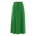 thumbnail image 3 of Arlun Women's Maxi Skirts Elegant High Waist H Line Long Straight Long Skirts Casual Solid Color Simple Stylish Floor Pencil Skirt with Pockets Green L, 3 of 3