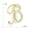 Gold-B, variant on A-Z Initial 26 Letter Brooch Pins 18k Gold Plated Cubic Zirconia Breastpin Name Personalized Gifts for Women Men