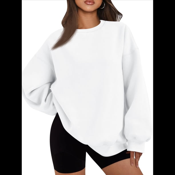 Sudadera con Capucha de Gran Tamaño para Mujer, Suéteres de Larga con Cuello Redondo de , Conjuntos Cómodos de Moda de Otoño. M